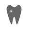 Clean tooth glyph icon silhouette