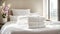 clean towel, flower, hotel cotton care sunlight room hygiene lifestyle decoration