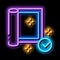 clean view of carpet neon glow icon illustration