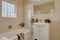 Clean and warm bathroom interior