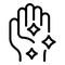 Clean washed hands icon outline vector. Cleansing skincare body sanitizer