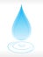 Clean water droplet. Vector illustration