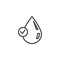 Clean water quality line icon