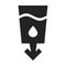 Clean water and sanitation black glyph icon. Corporate social responsibility. Sustainable Development Goals. SDG sign. Pictogram