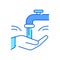 Clean water and sanitation color icon. Corporate social responsibility.