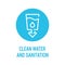 Clean water and sanitation color icon. Corporate social responsibility. Sustainable Development Goals. SDG color sign. Pictogram