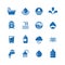 Clean water silhouette vector icons. Aqua pictograms