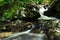 Clean waterfall in wild scottish nature