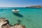 Clean Waters of Paranga Beach on the island of Mykonos, Greece