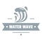 Clean wave water logo, simple gray style