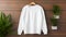 Clean White Gildan 1800 Sweater Mockup on Hanger