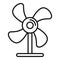 Clean wind energy icon, outline style