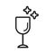 Clean wine glass. Vector illustration decorative design