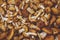 Cleaned mushrooms honey agarics Armillaria mellea background