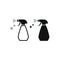 Cleaner or detergent spray black isolated vector icon