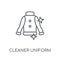 Cleaner Uniform linear icon. Modern outline Cleaner Uniform logo