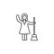 Cleaner woman jobs line icon. Element of lifestyle icon