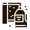 cleaning agent and carpet icon Vector Glyph Illustration