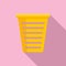 Cleaning basket icon, flat style