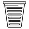 Cleaning basket icon, outline style