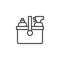 Cleaning basket outline icon