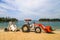 Cleaning beach truck