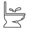 Cleaning bidet icon, outline style