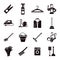 Cleaning Black Icon Set