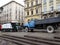 Cleaning cars on Market square in Lviv