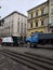 Cleaning cars on Market square in Lviv