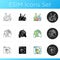 Cleaning chores icons set