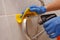 Cleaning chrome bathroom elements
