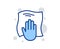 Cleaning cloth line icon. Wipe with a rag. Vector