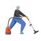 Cleaning company service, vector flat isolated illustration