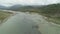 Cleaning and deepening by a dredger on the river. Philippines, Luzon