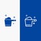 Cleaning, Detergent, Gauge, Housekeeping Line and Glyph Solid icon Blue banner Line and Glyph Solid icon Blue banner