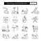 Cleaning and disinfection. Icon set