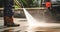 Cleaning driveway, clean dirty powerful, road washing,