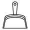 Cleaning dust pan icon, outline style