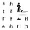 cleaning, floor worker icon. Construction People icons universal set for web and mobile