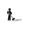 cleaning, floor worker icon. Element of construction worker for mobile concept and web apps. Detailed cleaning, floor icon can be