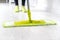 Cleaning floors with a mop