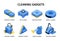 Cleaning Gadgets Isometric Icons