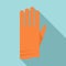 Cleaning glove icon, flat style