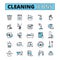 Cleaning Hand Drawn Icon Set