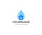 Cleaning and house in a drop of water logo template. Cleaning service concepts vector design