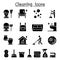 Cleaning house & Hygiene icon set