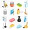 Cleaning isometric 3d icons