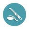 cleaning knife icon in badge style. One of kitchen tool collection icon can be used for UI, UX