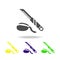 cleaning knife multicolored icon. Element of kitchenware multicolored icon. Signs, outline symbols collection icon can be used for